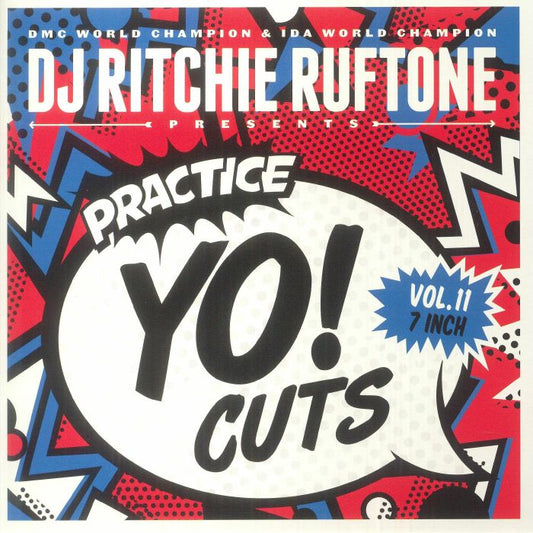 Practice Yo! Cuts Vol 11 - Blue Vinyl 7" vinyl record cover