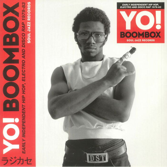 Yo! Boombox: Early Independent Hip Hop Electro & Disco Rap 1979-83 - 3xLP vinyl record cover