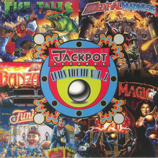 Jackpot Plays Pinball Vol 2 - Lime Green Vinyl LP vinyl record cover