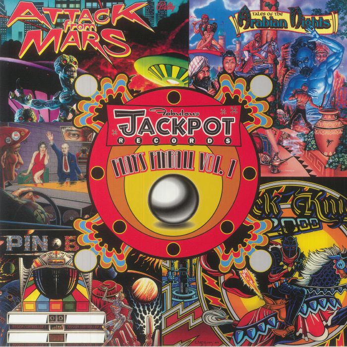 Jackpot Plays Pinball Vol 1 - Translucent Red Vinyl LP vinyl record cover