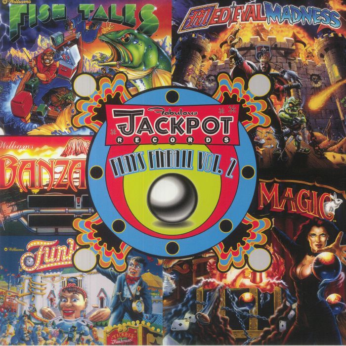 Jackpot Plays Pinball Vol 2 - Limited Edition Translucent Blue Vinyl LP vinyl record cover