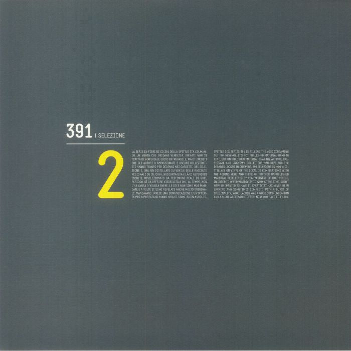 391 Selezione 2 - Vinyl LP vinyl record cover