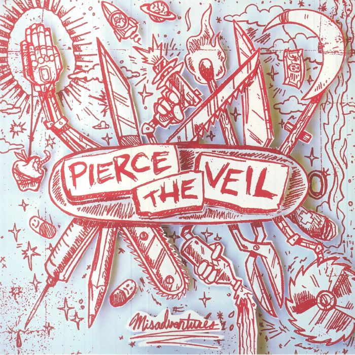 Misadventures - Limited Edition Silver & Red Splatter Vinyl LP vinyl record cover