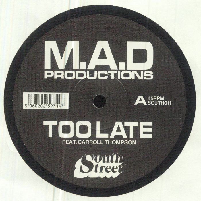 Too Late - Vinyl Single vinyl record cover