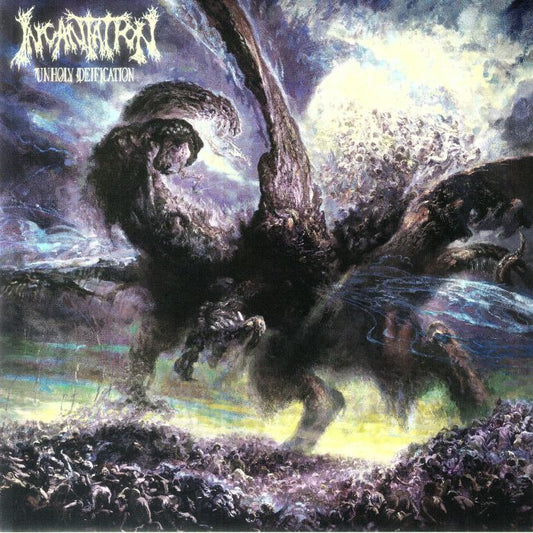 Unholy Deification - Blue Splatter Vinyl LP vinyl record cover