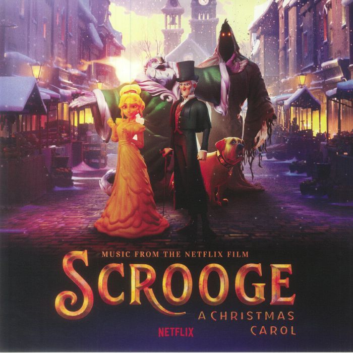 Scrooge: A Christmas Carol (Soundtrack) - Blue & Black Smoked Vinyl LP vinyl record cover