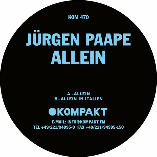 Allein - Vinyl Single vinyl record cover