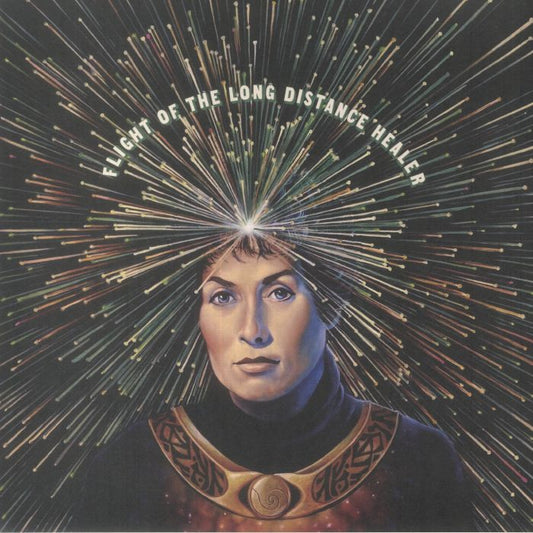 Flight Of The Long Distance Healer - Limited Edition Green & White Splattered Vinyl LP vinyl record cover