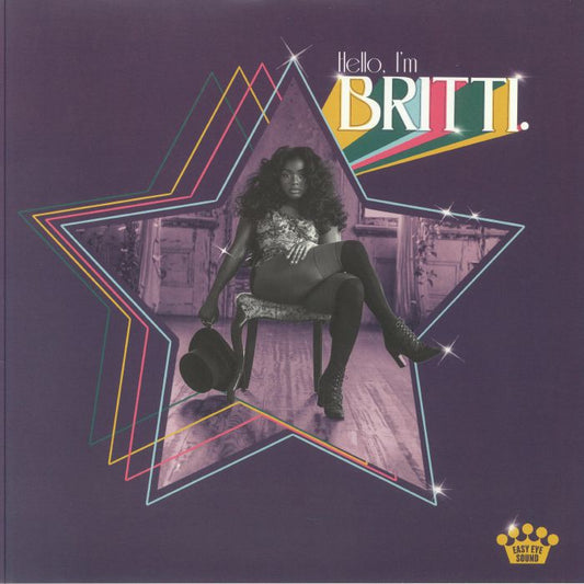 Hello I'm Britti - Limited Edition Pink & Purple Swirl Vinyl LP vinyl record cover