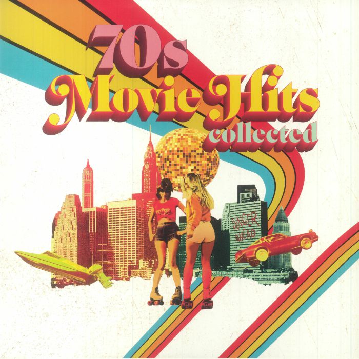 70s Movie Hits Collected - Pink & Yellow Vinyl 2xLP vinyl record cover