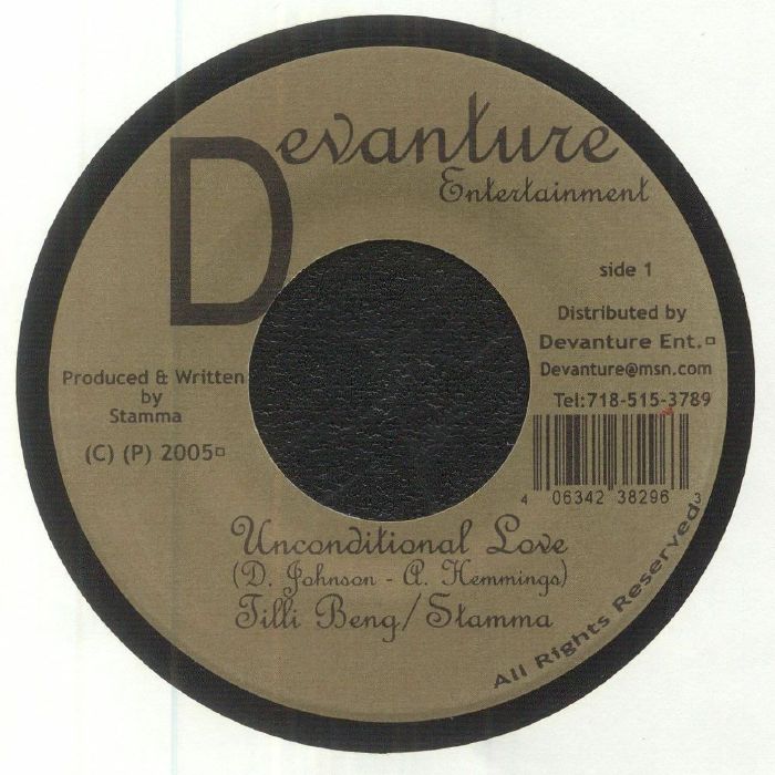 Unconditional Love - Vinyl Single vinyl record cover