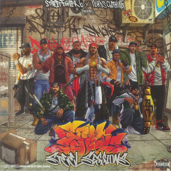 Street Fighter 6 X Nerds Clothing Presents: Steel Sessions - Limited Edition Red Vinyl LP vinyl record cover
