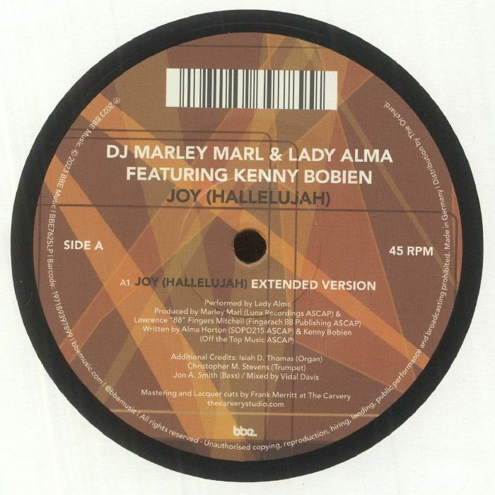Joy (Hallelujah) - Vinyl Single vinyl record cover