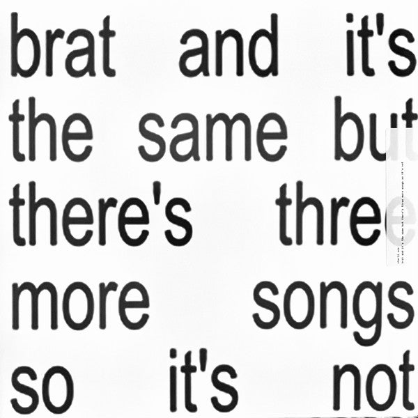 Brat And It's The Same But There's Three More Songs So It's Not - Deluxe Edition White Disc 2x Vinyl LP