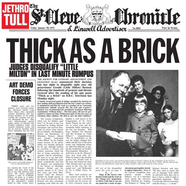 Thick As A Brick 12" Vinyl Single